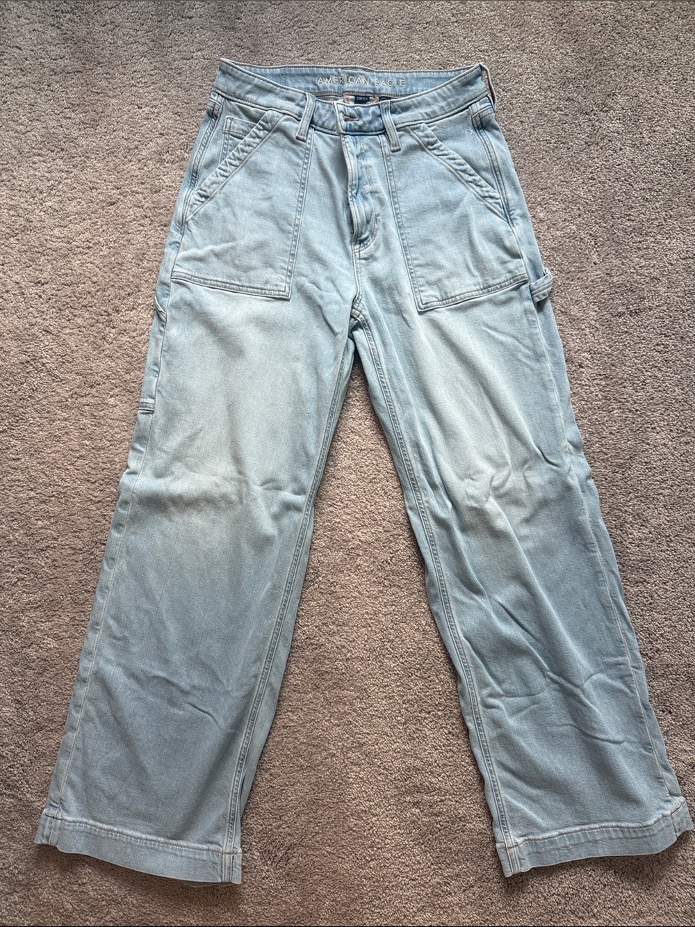American Eagle Outfitters Light Blue Wide Leg Jeans
